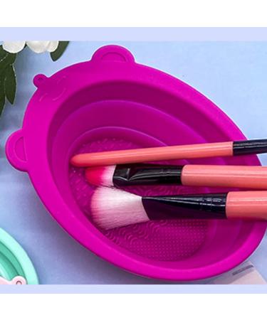 Shop Multifunctional Brush Cleaning Cup & Mat | Portable Travel Scrubber Bowl - Blue | Ideal Gift for Artists - Buy Online on GoSupps.com