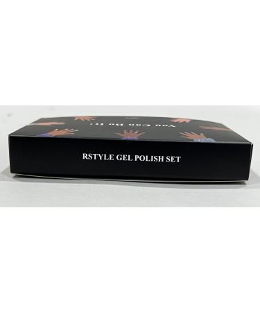 RSTYLE UV Gel Nail Polish Set 4 Colours Shellac Set Glitter Red French Nail Polish Home and Nail Salon Manicure 6 ml Black - Buy Online on GoSupps.com