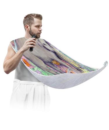 Beard Bib Apron Beard Bib Hair Catcher for Men Shaving and Trimming Non-Stick Waterproof Beard Cape Grooming Cloth Vintage Elephant