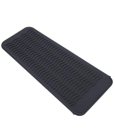 Resistant Silicone Mat Pouch Professional Heat Resistant Cover Pouch Travel Hair Curler Non-Slip Mat for Flat Iron Curling Iron (Gray)