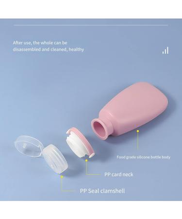 Roseflower 4-Piece Silicone Travel Bottles | Leak-Proof BPA-Free TSA Approved | Portable Shampoo Lotion Shower Gel Containers | International Shipping - Buy Online on GoSupps.com