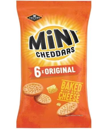 Jacob's Mini Cheddar's Original Box Of 48 x 23g On-The Go Snack Baked with Real Cheese With A Classic Recipe Boxed Treatz - Buy Online on GoSupps.com