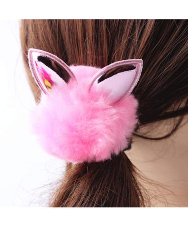 Minkissy Pompom Hair Ties - Cute Rabbit Ears Ponytail Holders | Multicolor Elastic for Women & Girls (8pcs) - Shop Internationally! - Buy Online on GoSupps.com