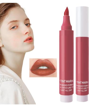 Lip Tint Marker | Liquid Lip Coating Pencil | Moisturizing Lip Stain with a Precise Pen-Shaped Tip for Lipstick Makeup a Natural Finish - Buy Online on GoSupps.com