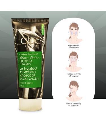 Aroma Magic Activated Charcoal Face Wash - Gently Removes Oil Tightens Pores & Exfoliates for Smooth Radiant Skin | 100ml - Buy Online on GoSupps.com