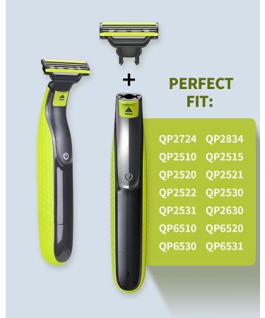 YINKE 6 Replacement Blade Heads for Philips OneBlade Pro 360 Electric Shaver - 3-Layer Platinum Coated Blades with Aloe Vera Extract - Easy Shaving - Compatible with QP2724 QP2630 QP2824 QP2734 - 6pcs - Buy Online on GoSupps.com