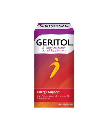 Geritol  Liquid Vitamin and Iron Supplement  Energy Support  Contains High Potency B-Vitamins and Iron  Pleasant Tasting  Easy to Swallow  No Artificial Sweeteners  Non-GMO  12 Oz 12 Fl Oz (Pack of 1)