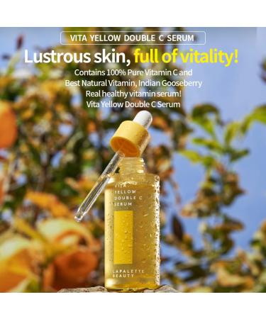 LAPALETTE Vita Yellow Skincare Set | Double C Serum & Fresh Cleanser | Indian Gooseberry & 9 Essential Vitamins | Nourishing & Skin Firming Effects | Gentle Make-up Remover | Antioxidant Benefits - Buy Online on GoSupps.com