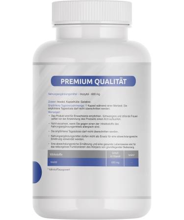 Inositol Capsules 690 mg - 60 High-Dose Vitamin B8 Capsules for Optimal Health - International Shipping Available - Buy Online on GoSupps.com