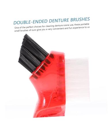 Lurrose Miniature Prosthetic Toothbrush Set - 4 Double-Sided Cleaning Brushes for Dentures | Microburst and Malpinsel Design for Effective Prosthesis Care - Buy Online on GoSupps.com