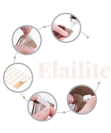 Elailite 30cm Tape Extensions - Real Remy Hair 20 Pieces #4/27 Medium Brown & Dark Blonde Smooth Adhesive - International Shipping Available - Buy Online on GoSupps.com
