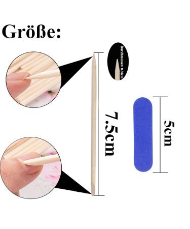 Luckaide Rosewood Manicure Sticks - 202 Double-Sided Wooden Sticks & 2 Nail Files for Perfect Nail Care & Pedicure - Buy Online on GoSupps.com