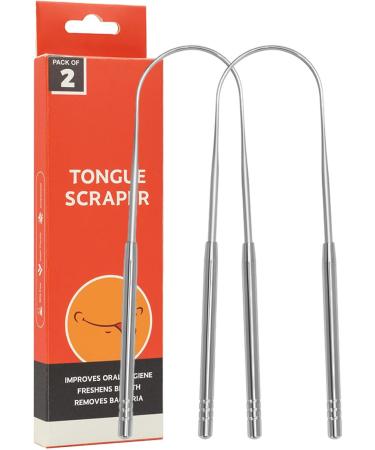 Metal Tongue Scraper - Stainless Steel Travel Tongue Cleaner for Fresh Breath & Oral Hygiene - Buy Online on GoSupps.com