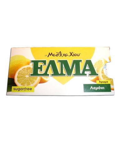 Chios Elma Mastic Gum Lemon Flavor 10x10 Pieces / 10x14gr - From 100% Fresh Original Xios (Masticha or Mastixa)