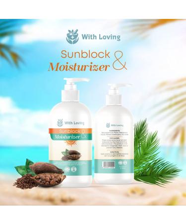With Loving's Sunblock & Moisturizer - Sun Protection Non Greasy & Lightweight