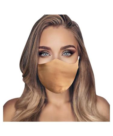 LIEIKIC Women's Elegant Face Mask Washable Cotton Comfortable Breathable Dustproof Mouth and Nose Protection Scarf (D)