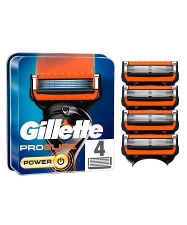 Gillette ProGlide Power razor blades 4 replacement blades for wet razors men with 5-blade old 4 pieces (1 pack)