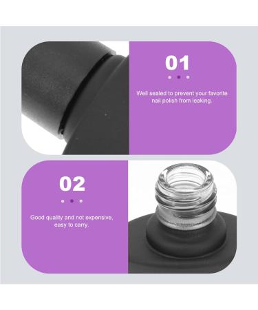 Flacons Vernis Ongles 10ml Mats Noirs en Verre Anti-lumi re Lot de 10 Bouchons et Pinceaux R utilisables pour Manucure Accessoires Nail Art et Rangement Produits Beaut  - Buy Online on GoSupps.com