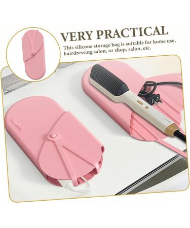 Portable Curling Iron Bag & Hair Curler Storage Anti-Perm Travel-Friendly Heat-Proof Protection | Pink Hair Rollers & Wand Organizer - Buy Online on GoSupps.com