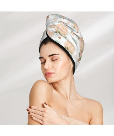 Hair Towel Wrap Fast Drying Hair Turban with Button | Air Balloon & Flower Design - Buy Online on GoSupps.com