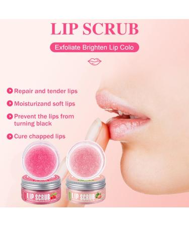 Fruity Lip Scrub - Lip Scrub Exfoliator - Lip Care for Women - Moisturizing Lip Mask - Lip Balm & Moisturizer for Dry Chapped Lip - Lip Exfoliator Scrub - Watermelon & Raspberry Taste - Buy Online on GoSupps.com