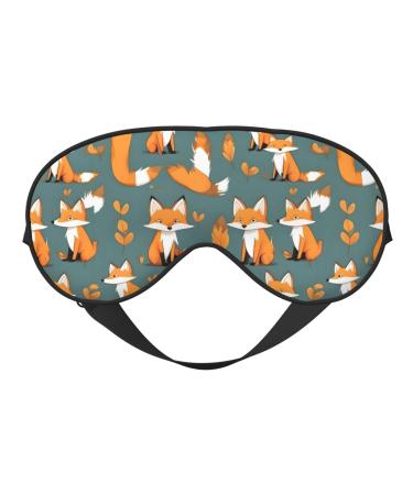 Yellow Fox Unisex Elastic Adjustable Buckle Design Blackout Sleep Eye Mask for Home Travel Yoga Office Nap