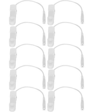 AYNEFY Tens Ear Clips 10pcs Ear Clips For Tens Unit 2.0mm Electrode Lead Wires Plug Ear Clamp Connecting Cable Replacement for TENS Massage Machine - Buy Online on GoSupps.com