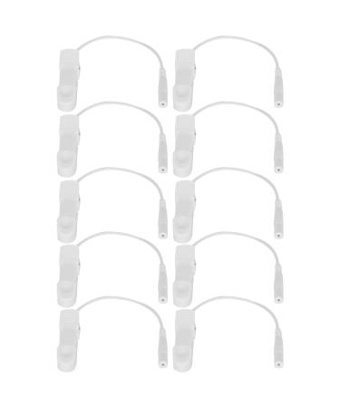 Tens ear clips tens ear clip tens ear clips for us nerve stimulation TENS 7000-ear clip substance analysis instrumentation 10 pieces 2.0 mm ear clip electrodroding wire connection cable for digital TENS-MASSAG