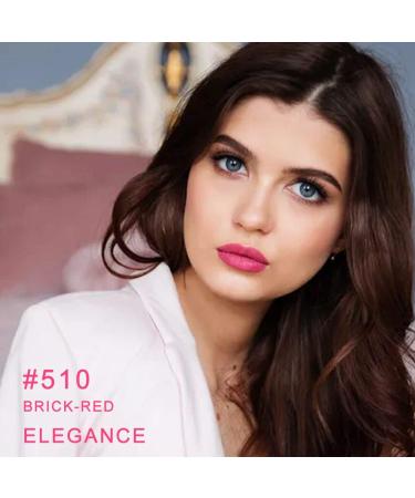 LUOZI Matte Lipstick Waterproof Long Lasting 24Hr Moisturizing Nourishing Brick Red Lipstick - Ideal for Mature Women (510 Brick Red) - Buy Online on GoSupps.com