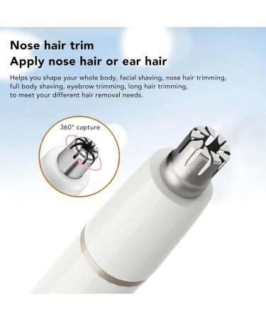 5 in 1 Women Electric Trimmer | Waterproof Rechargeable Pubic Hair Clippers & Body Depilator for Face Nose Eyebrows - Low Noise International Shipping Available - Buy Online on GoSupps.com