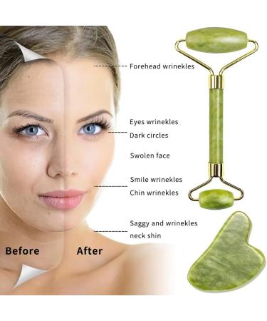Natural Massager Facial Gouache Scraper Facial Massager Jade Roller Scraping Facial Micro Roller Facial Scraping (Color : Gua Sha Roller A) - Buy Online on GoSupps.com