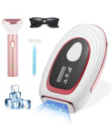 IPL Hair Removal Device and Electric Lady Shaver Permanent Devices Hair Remover 999 000 Light Pulses Painless Long Lasting for Women and Men Facial Bikini Body