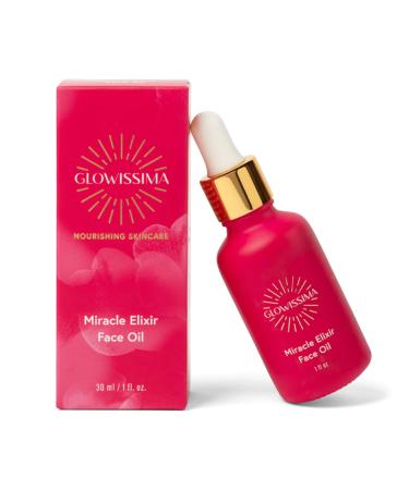 GLOWISSIMA Miracle Elixir Face Oil for Women Lightweight Nourishing Radiance Oil for Glowing Skin Dark Spots & Smooth Texture Hydrating Facial Oil Fast-Absorbing Non-Greasy 1 oz