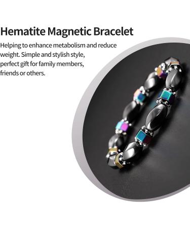 Adjustable Bracelet Beads Magnetic Hematite Bracelet Health Care Bangle for Men Women - Buy Online on GoSupps.com
