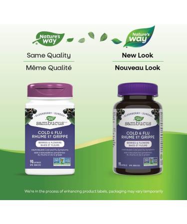Sambucus Elderberry Cold and Flu Care Capsules 90 Vegetarian Capsules Non-GMO Project Verified 90 Capsules Medicine - Buy Online on GoSupps.com