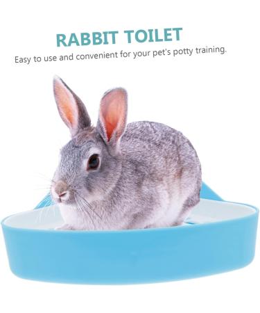SEWOART Box Pet Urinal Potty Guinea Pig Brush Bunny Restroom Guinea Pig Training Pan Rabbit Toilet Pets Abs 24.5X18.5cm Blue - Buy Online on GoSupps.com