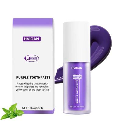 EUBEISAQI Purple Toothpaste Sensitive Teeth 30ml Purple Teeth White Toothpaste Toothpaste for correcting teeth color removing stains improving