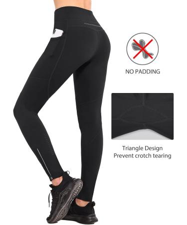 Baleaf Women's Winter Bicycle Pants - Long Waterproof Thermo Leggings with Zipper Ankle - XXL Black | Warm & Comfortable Outdoor Jogging & Running Pants - Buy Online on GoSupps.com