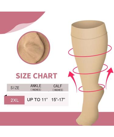 Buy Ingjia Compression Stockings for Thick Calves - 20-30mmHg Support Socks for Men & Women | Travel & Medical Use - Buy Online on GoSupps.com