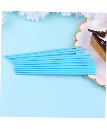 Zerodeko 2 Packs 200pcs Sucker Sticks Chocolate Lollipops Lollipop Making Supplies Candy Making Sticks Paper Lollipop Stick Edible Sticks Paper Candy Sticks 15c Cake Food Grade Blue Size 1 - Buy Online on GoSupps.com
