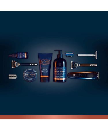 Buy King C. Gillette Shaving Set for Men - Neck Razor Transparent Gel & Tin Box | Perfect Gift for Dad - Buy Online on GoSupps.com