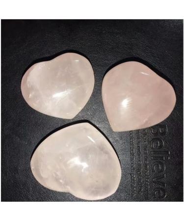 Crystal Rough Crystal Pack of 3 45-50 mm Natural Pink Quartz Crystals and Stone Carved Rose Hearts Suitable for Home Decoration Suitable for Home Office Decoration - Buy Online on GoSupps.com