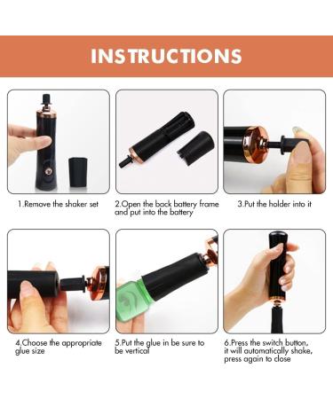 Calidaka Portable Electric Beauty Eyelash Shaker | Waterproof Automatic Liquid Mixer for Eyelash Extension Glue & Nail Polish - Black - Buy Online on GoSupps.com