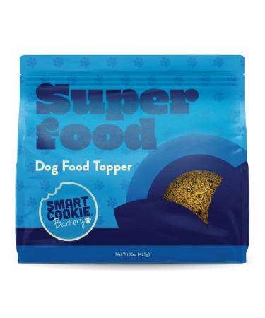 Smart Cookie Natural Dog Food Topper - Superfood - Dog Meal Mixer for All Ages - Food Topper for Picky Eaters and for Boosting Nutrition - Non GMO Made in The USA - 15 oz Bag (30 Day Supply) Superfood (Salmon)