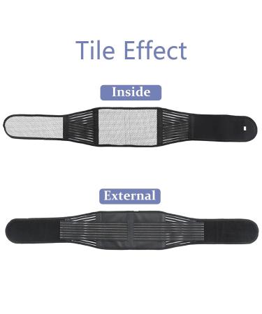 Hernin Lumbar Spine Turmalin TailleBandage | Heat Belt for Lower Back Therapy | 20 Turmalin Magnetic Field Pain Relief (Black S) - International Shipping Available - Buy Online on GoSupps.com
