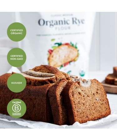 King Arthur Organic Medium Rye Flour - 3 lbs | Premium Baking Ingredient - Buy Online on GoSupps.com