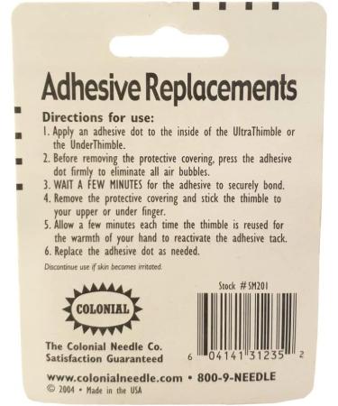 Colonial Needle SM201 Under Thimble Adhesive Replacement 8-Pack - Clear Medium - Buy Online on GoSupps.com