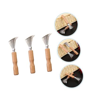 Shop Minkissy Cleaning Brush Set - 3 Piece Ergonomic Wire Accessories for Home & Salon - Mini Yellow Bristle Cleaner Tool - Buy Online on GoSupps.com