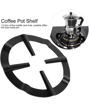 Coffee Pot Shelf Stainless Iron Black Moka Coffee Pot Shelf Round Stove Support Rack Kitchen Tools - Buy Online on GoSupps.com