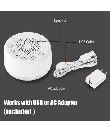 Easysleep White Noise Machine with 25 Soothing Sounds, Night Lights, Memory Function - 32 Levels of Volume, 5 Sleep Timer - AC/USB Powered for Relaxation - Buy Online on GoSupps.com
